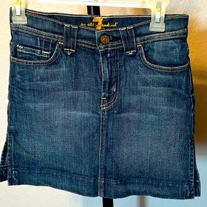 7 For All Mankind Denim Mini Skirt size 25